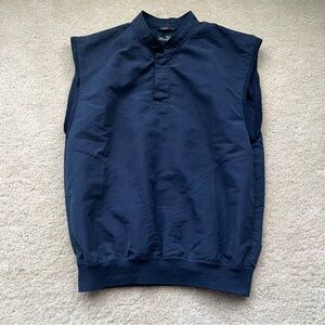 Heritage Cross Men’s Navy Blue Golf Vest w/ Pockets - S - EUC - 100% Polyester